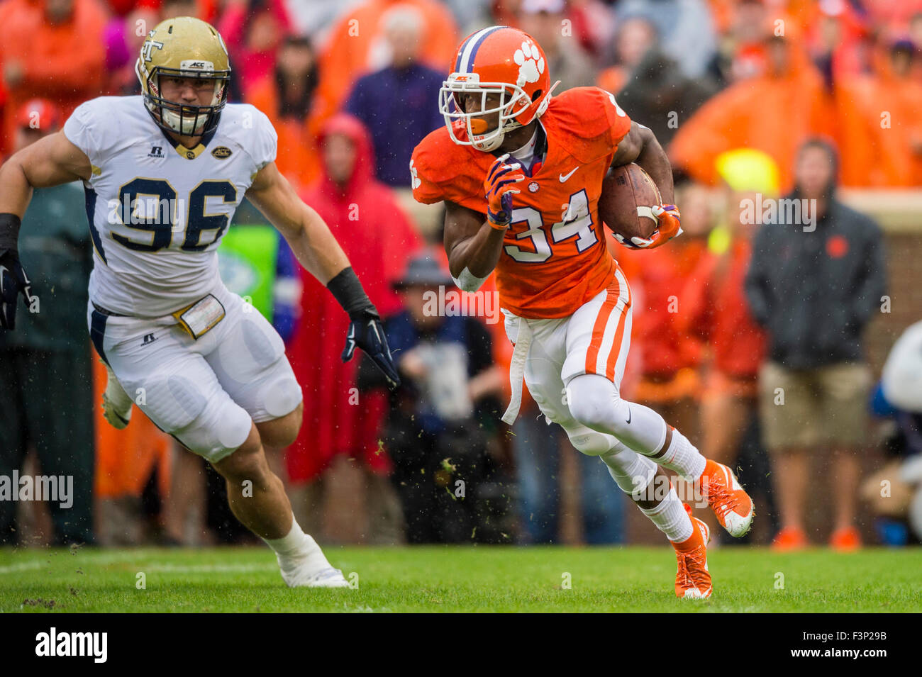 Clemson wide receiver Ray-Ray McCloud (34) during the NCAA college ...