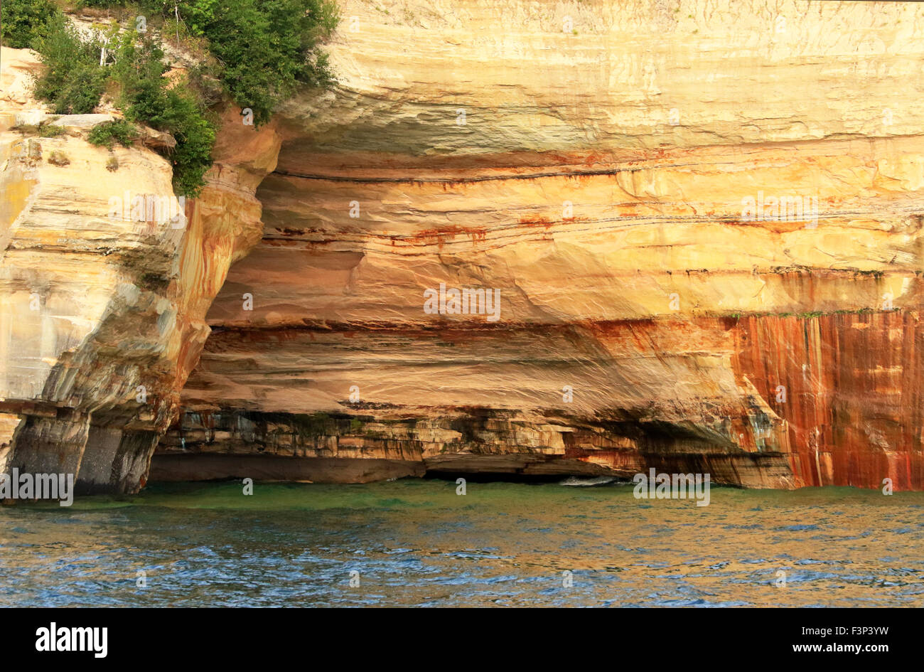 Pictured Rocks National Lakeshore on lake superior as viewed from the ...