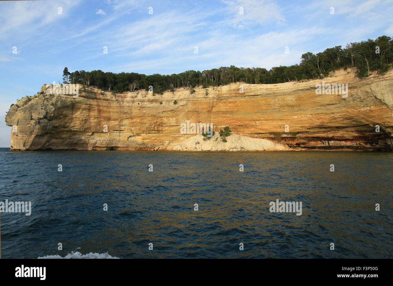 Pictured Rocks National Lakeshore on lake superior as viewed from the ...