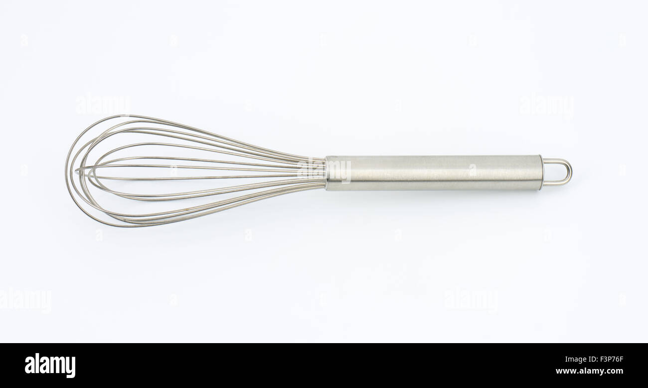 wire whisk on white background Stock Photo