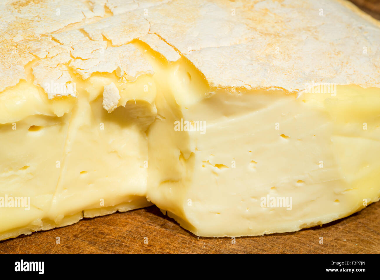 Taleju soft cheese with a crust closeup Stock Photo