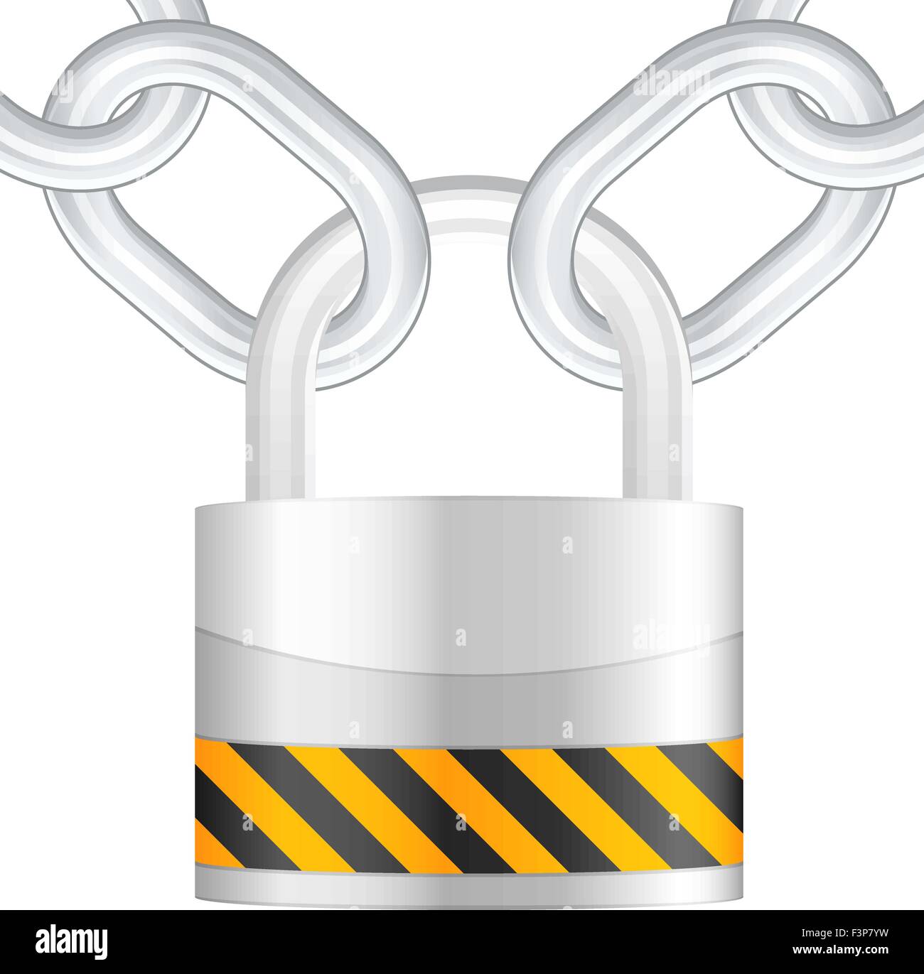 Chains and padlock isolated on a white background. Vector illustration ...