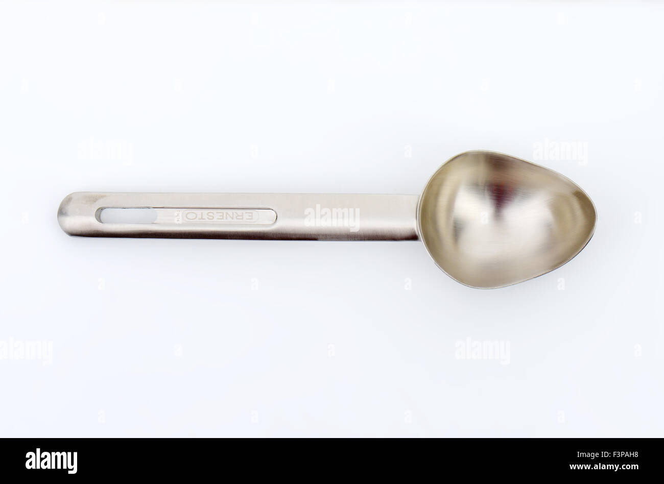 silver ice cream scoop on white background Stock Photo - Alamy