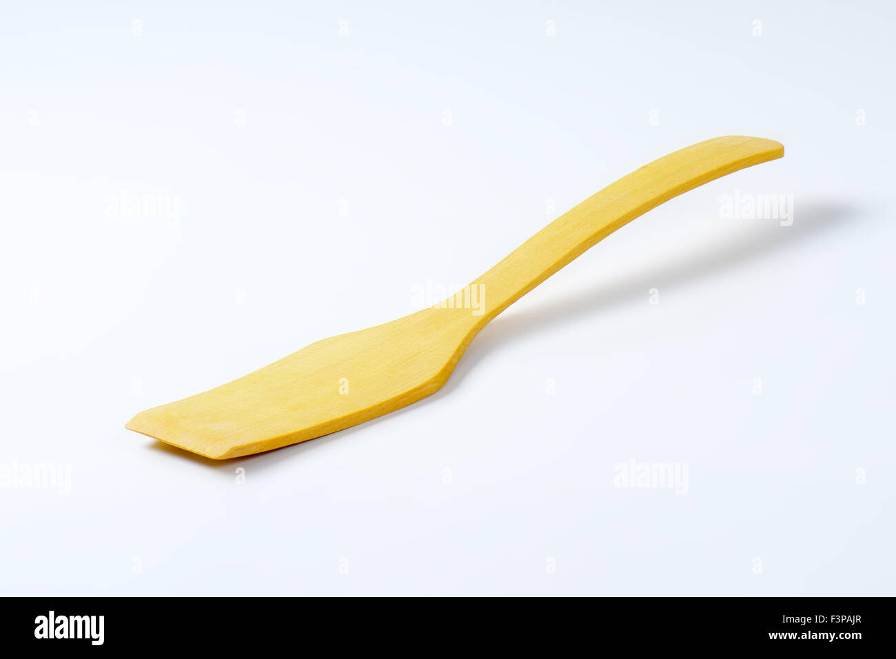 clean wooden spatula on white background Stock Photo Alamy