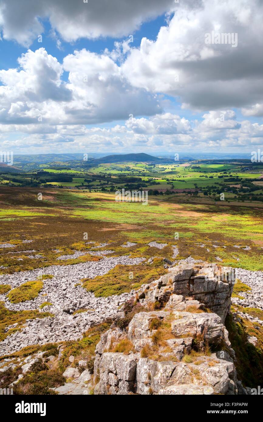 View over rural Shropshire, England. Stock Photo