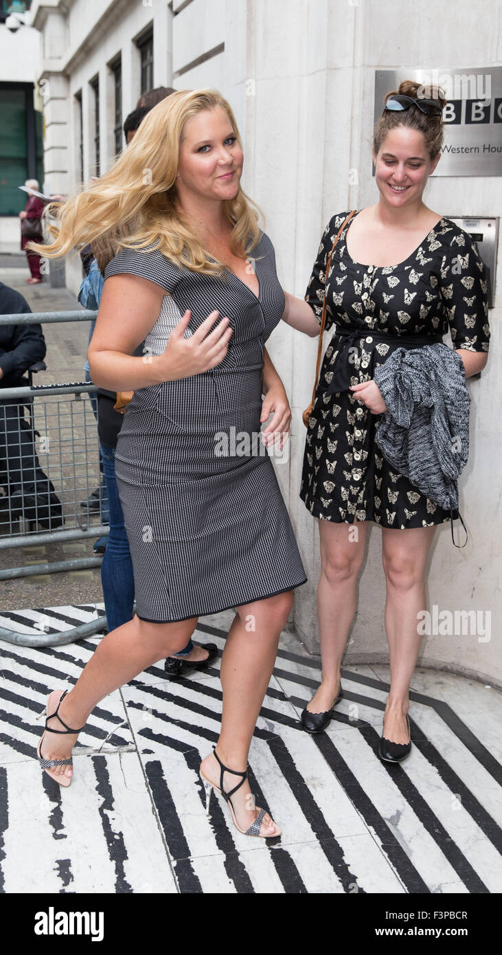 Amy Schumer pictured arriving at the Radio 1 studios  Featuring: Amy Schumer, Kimberly Schumer Where: London, United Kingdom When: 10 Aug 2015 Stock Photo