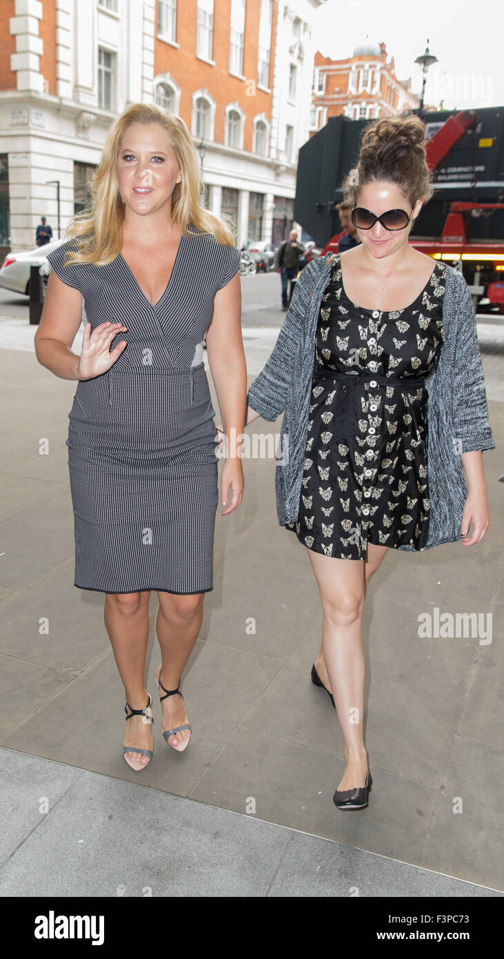 Amy Schumer pictured arriving at the Radio 1 studios  Featuring: Amy Schumer, Kimberly Schumer Where: London, United Kingdom When: 10 Aug 2015 Stock Photo