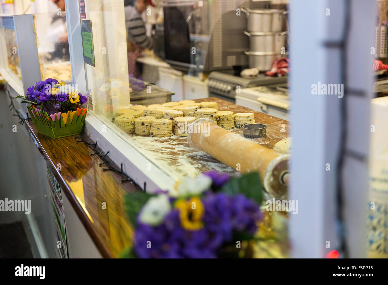 Welsh Cakes at Cardiff Market Stock Photo