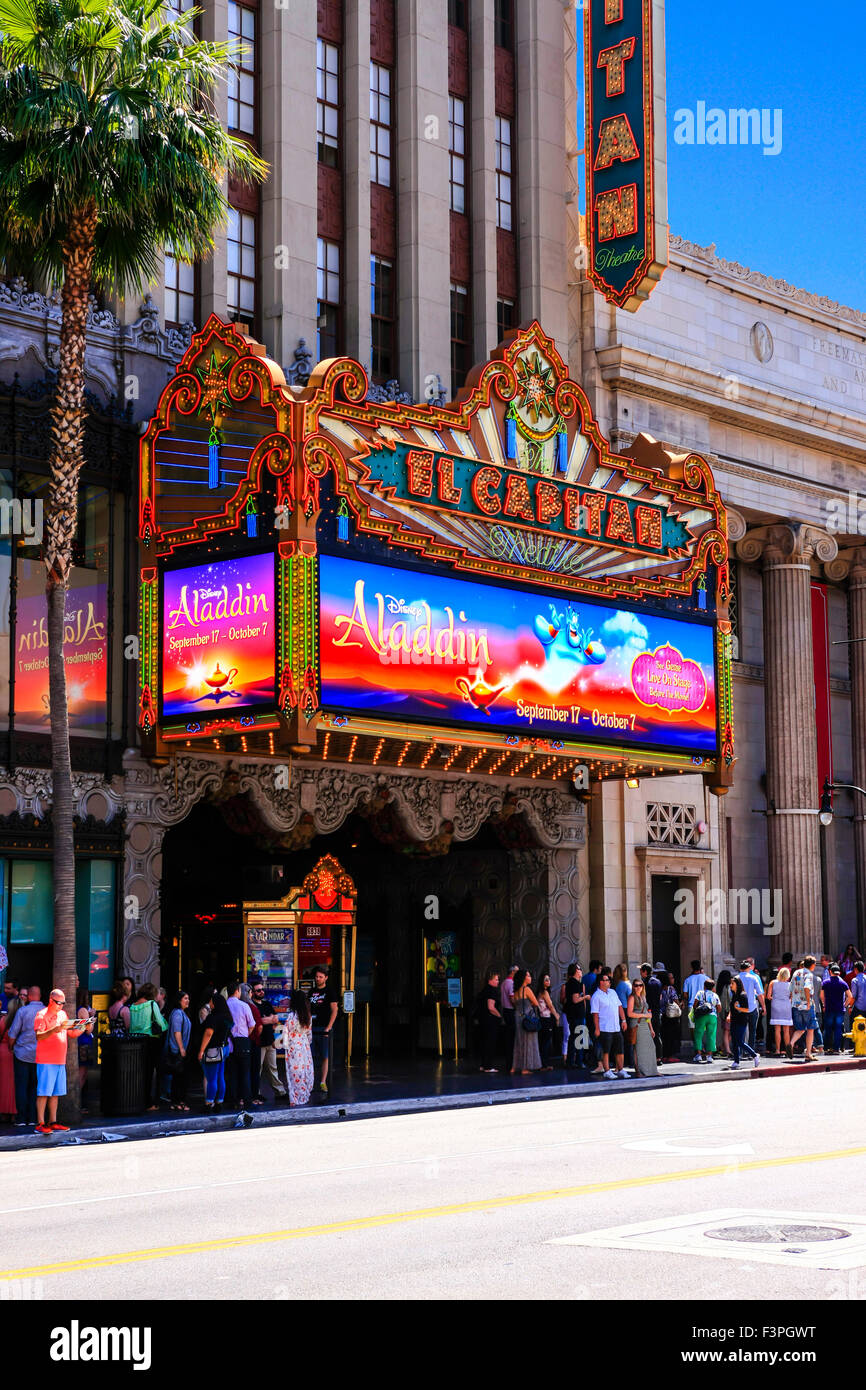 The El Capitan Theater on Hollywood Blvd in Hollywood CA Stock Photo Alamy