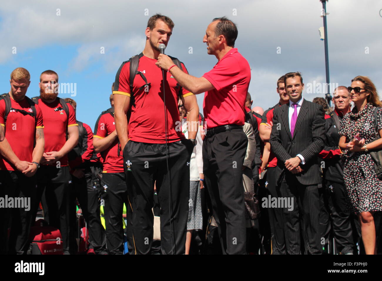 The Welsh rugby team arrive in North Wales to start training for the