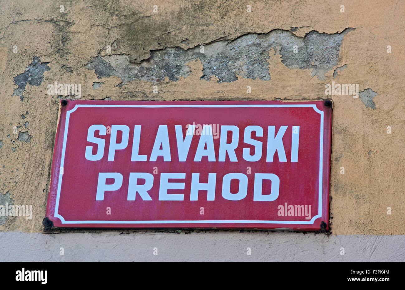 Maribor, Slovenia, Europe, Street Name Stock Photo