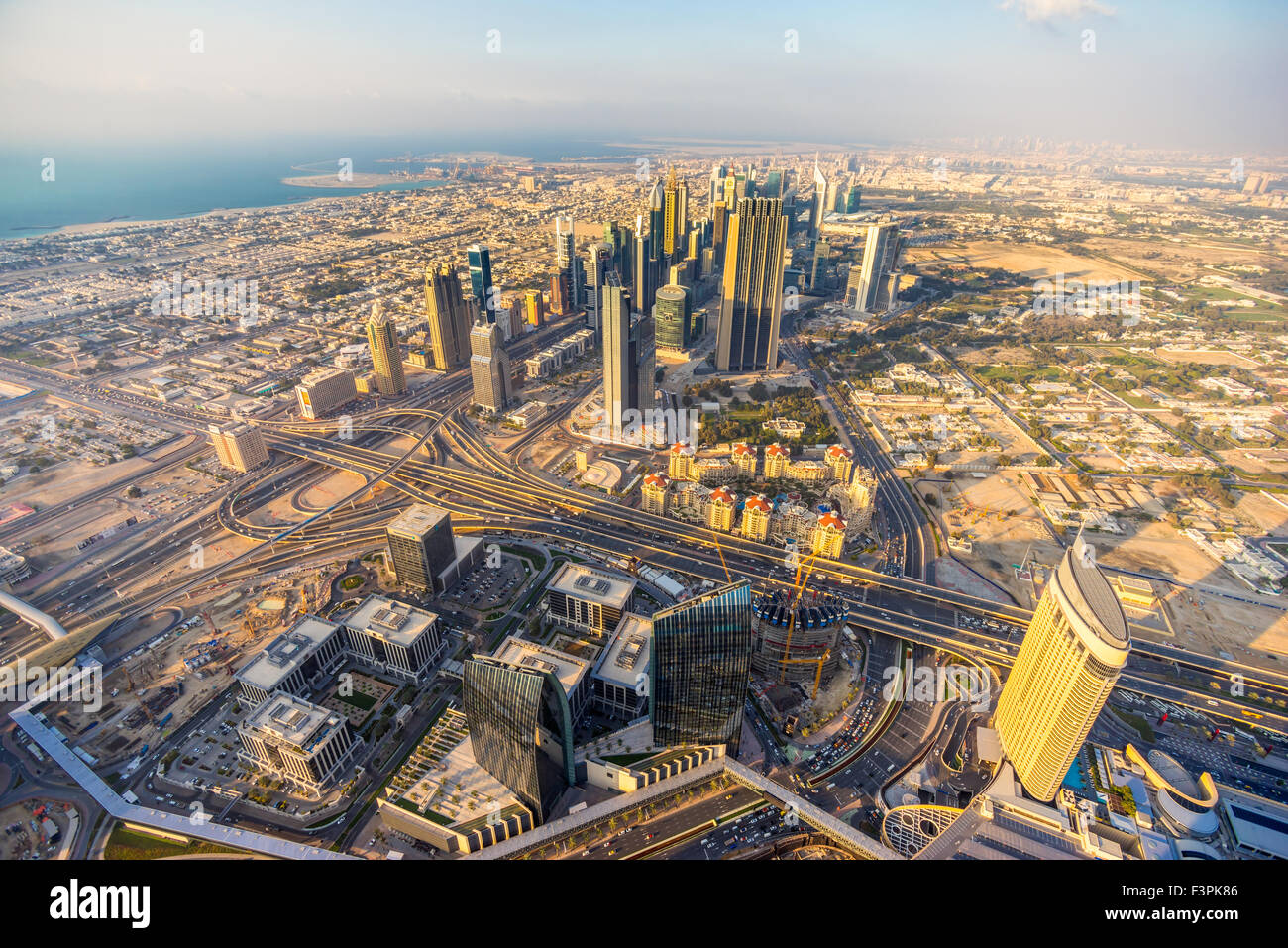 Dubai skyline at dusk, UAE Stock Photo - Alamy