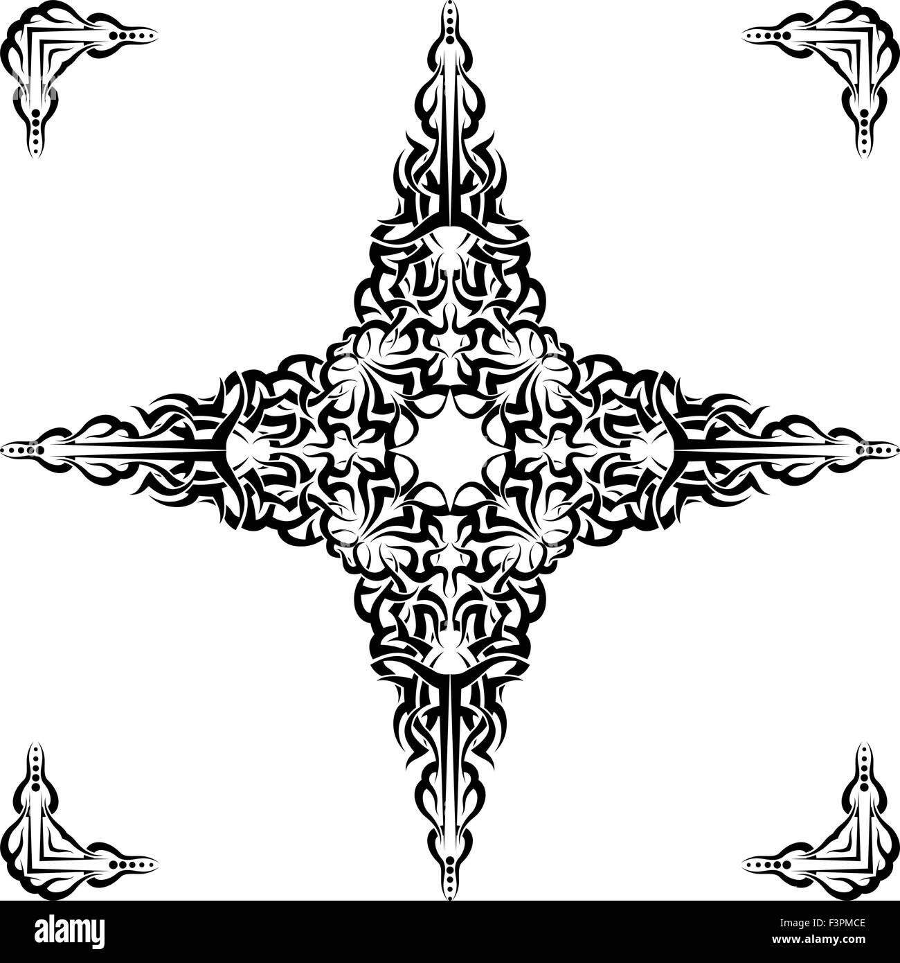 Tattoo Cross Corners Vector Art Stock Vector Image & Art Alamy