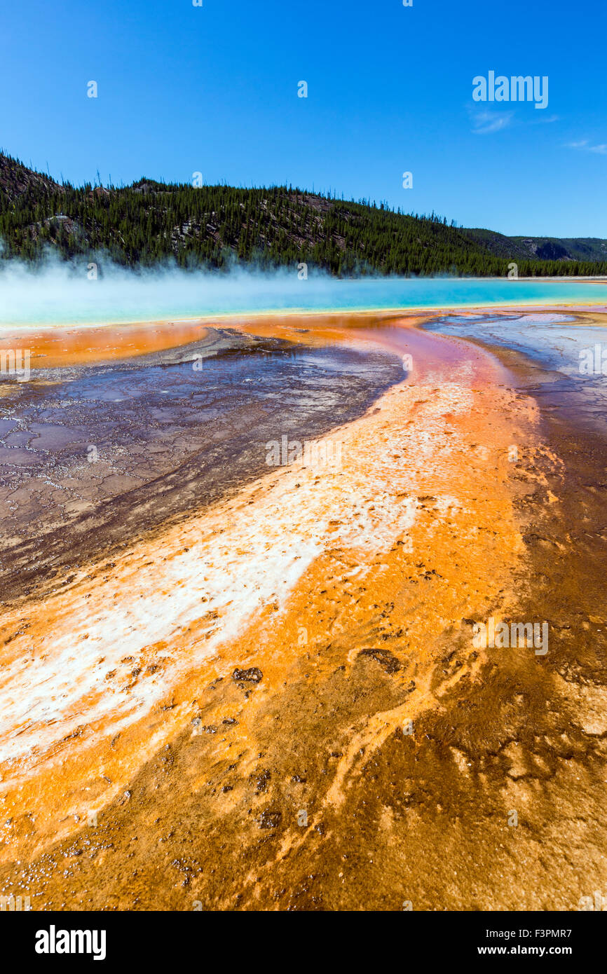 Grand Prismatic Spring; Midway Geyser Basin, Yellowstone National Park, Wyoming, USA Stock Photo