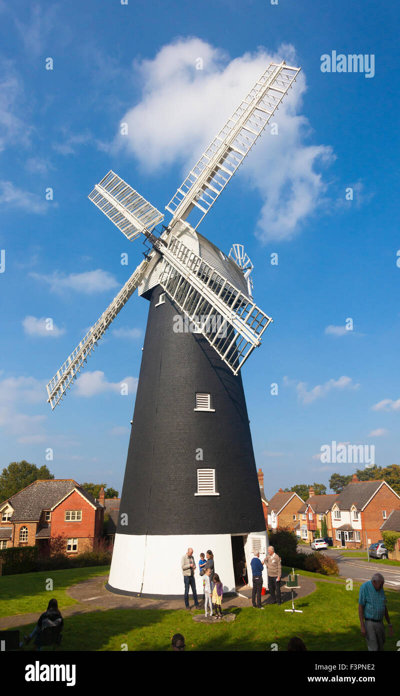 Shirley Windmill. A tower windmill now located in a residential estate