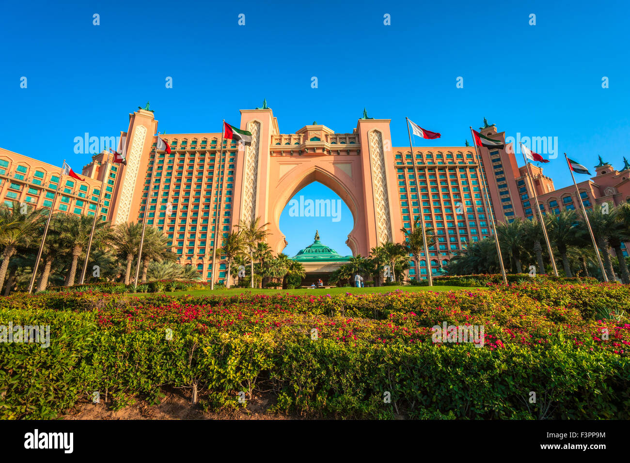 DUBAI, UAE - FEBRUARY 08: Atlantis Hotel in Dubai. UAE. February 08, 2014. The newly opened multi-million dollar Atlantis Resort Stock Photo