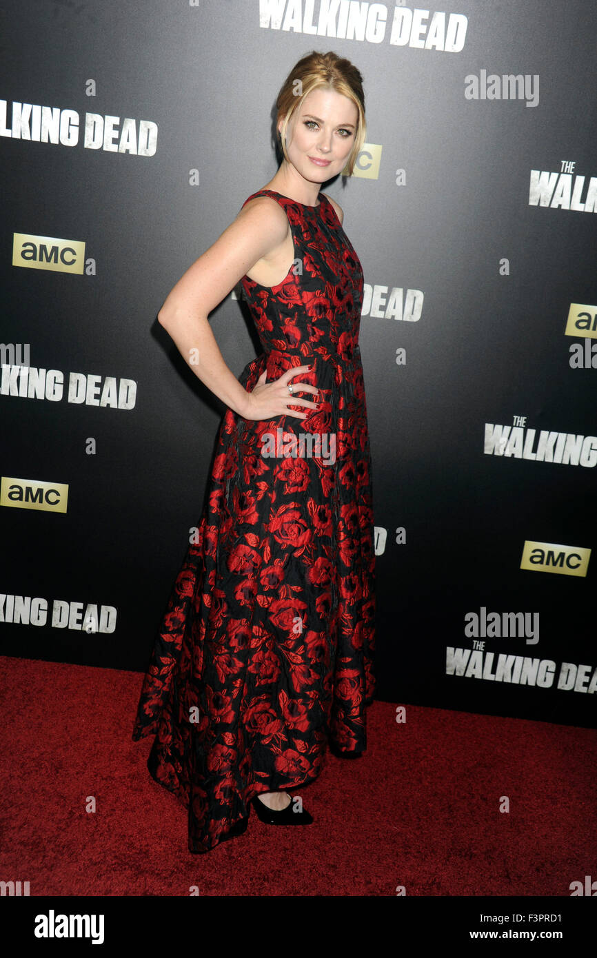 New York City. 9th Oct, 2015. Alexandra Breckenridge attends AMC's 'The Walking Dead' Season 6 Fan Premiere Event 2015 at Madison Square Garden on October 9, 2015 in New York City. © dpa/Alamy Live News Stock Photo