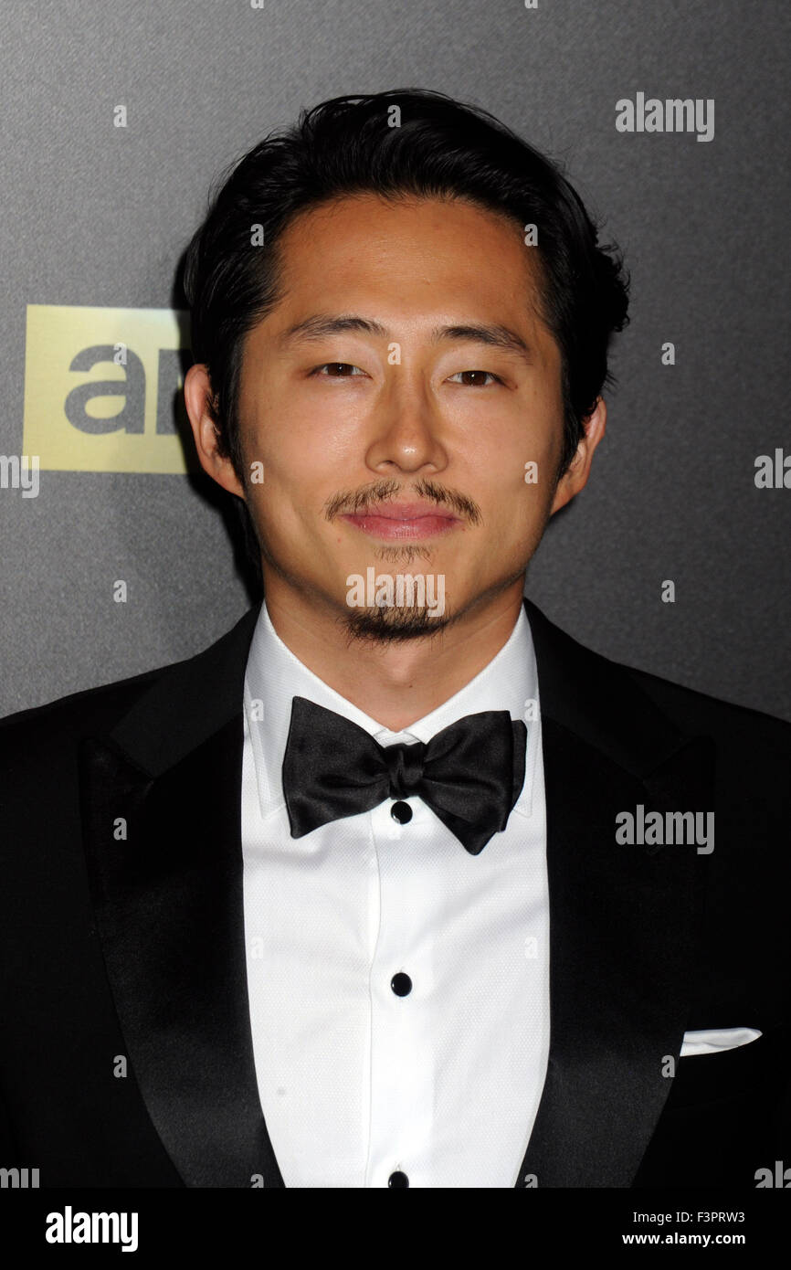 New York City. 9th Oct, 2015. Steven Yeun attends AMC's 'The Walking Dead' Season 6 Fan Premiere Event 2015 at Madison Square Garden on October 9, 2015 in New York City. © dpa/Alamy Live News Stock Photo