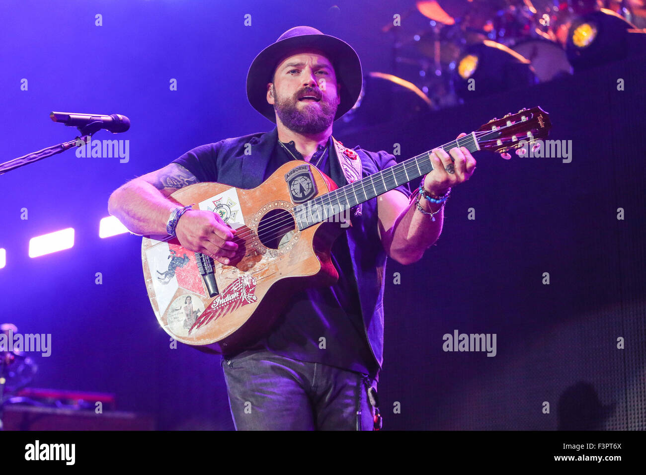 Zac Brown Band performs as part of their 2015 World Tour Stock Photo