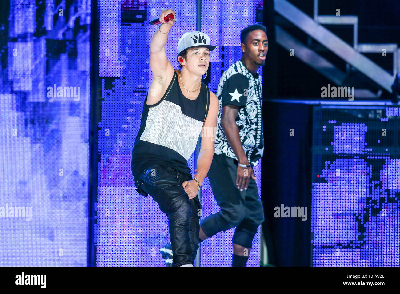 Austin Mahone in concert Stock Photo