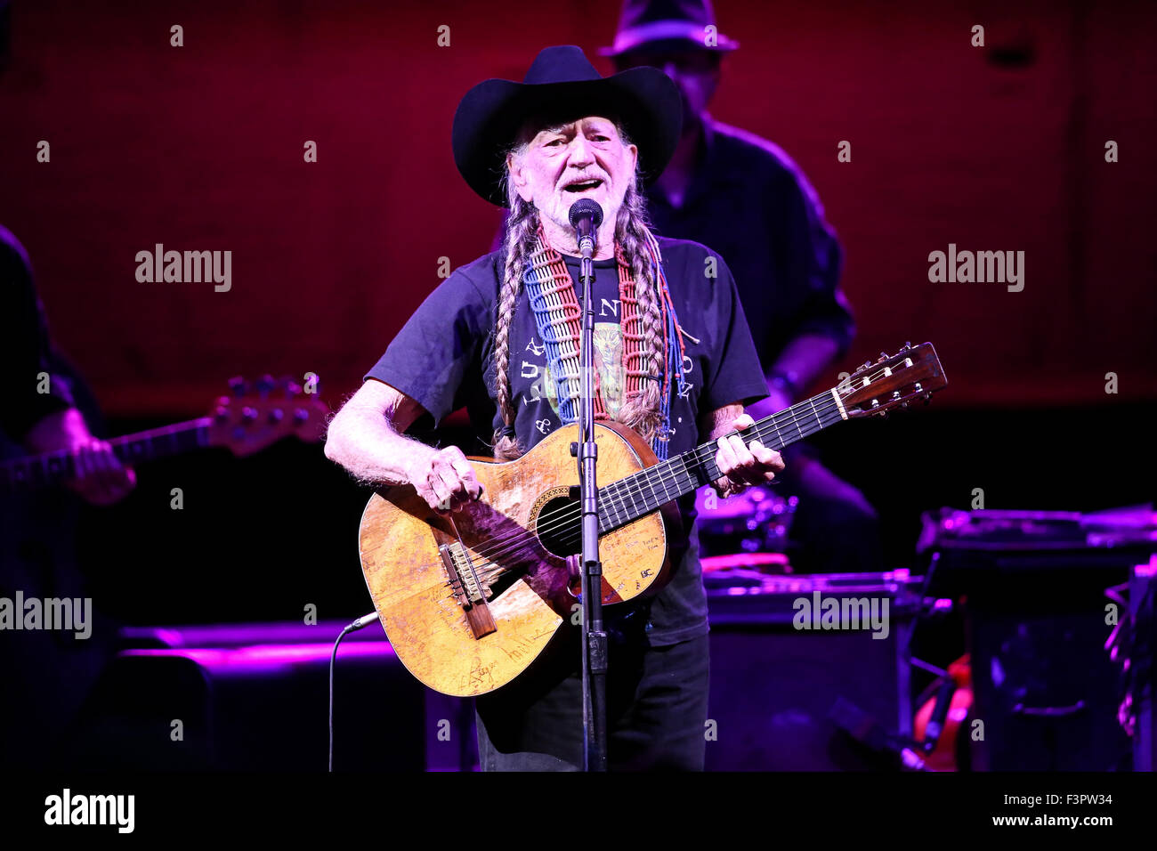 Music artist WILLIE NELSON brings his 2014 Summer Tour to Cary, NC.  Willie Hugh Nelson (born April 29, 1933) is an American country music singer-songwriter, as well as an author, poet, actor, and activist. Stock Photo