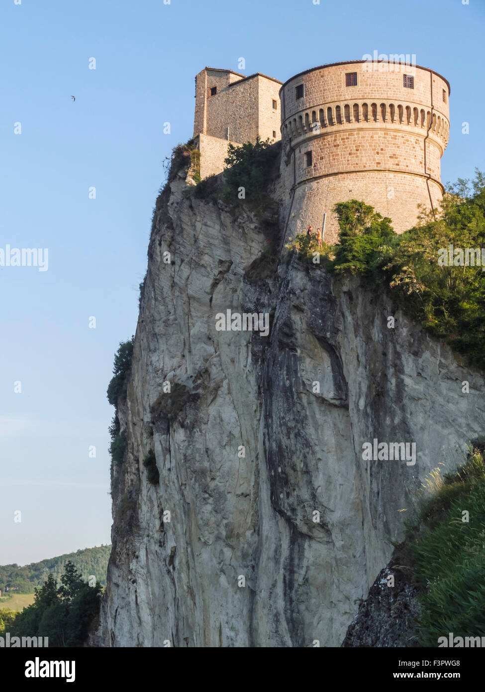 Italy, Emilia-Romagna, Urbino - the Fortezza on the Rocca, castle on the rock. Stock Photo