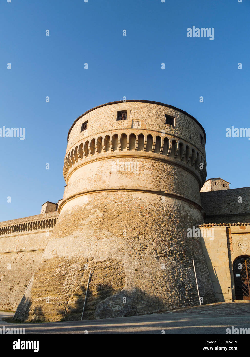 Italy, Emilia-Romagna, Urbino - the Fortezza on the Rocca, castle on the rock. Stock Photo
