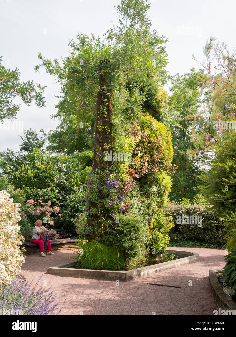 Vertical garden in the Domain of Chaumont-sur-Loire Stock Photo