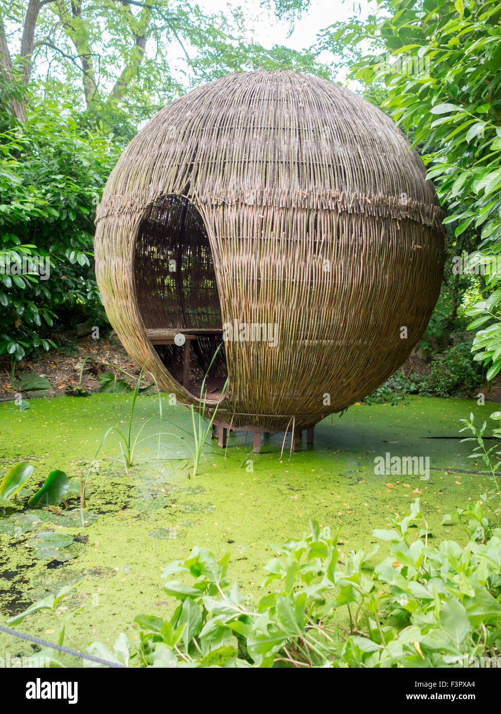 Cocoon installation in Chaumont-Sur-Loire garden Stock Photo