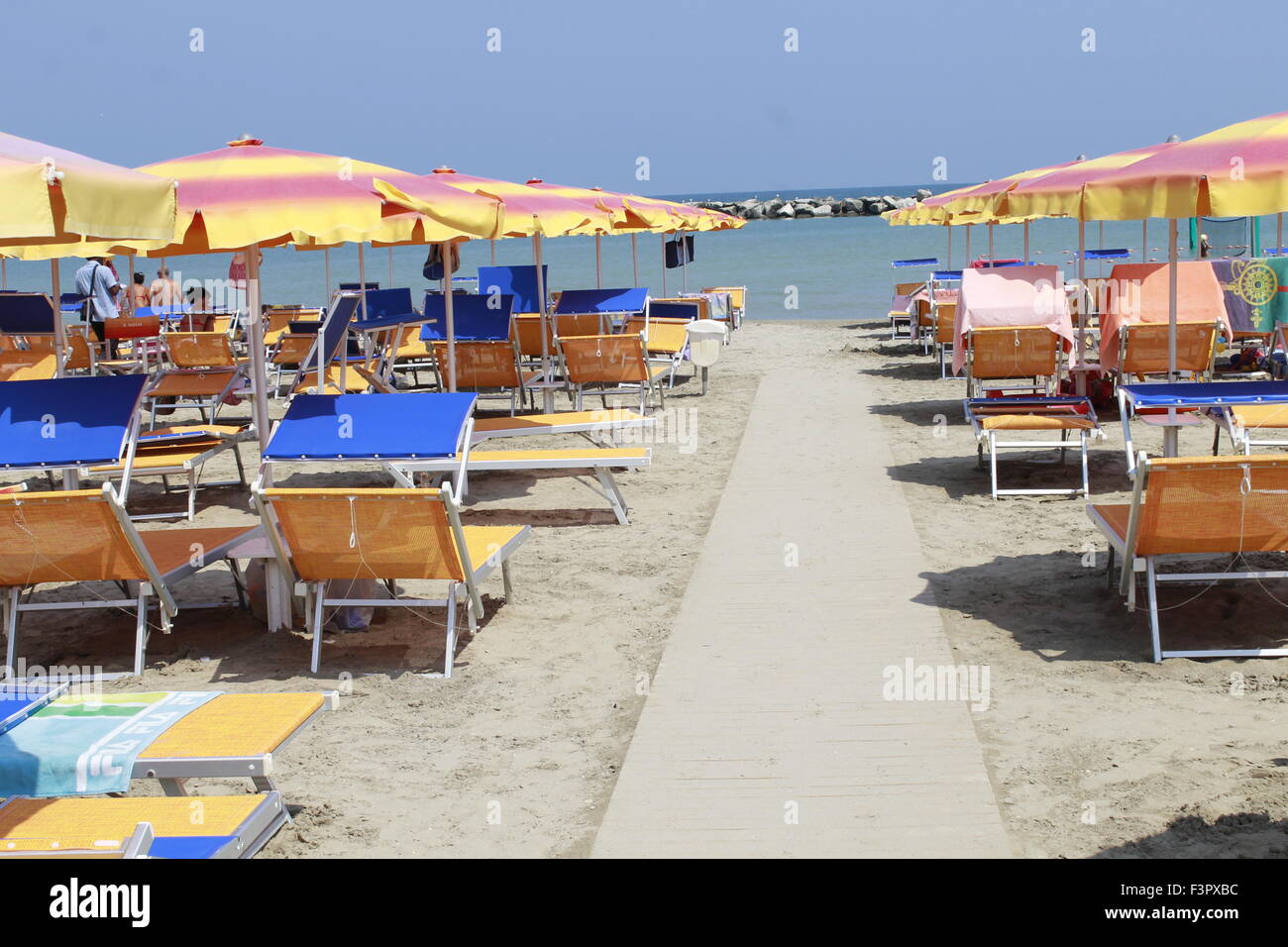 Gatteo beach on the Adriatic sea in Italy Stock Photo