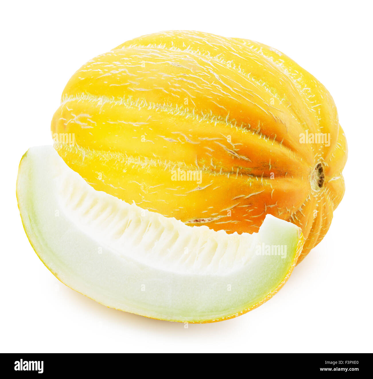 ripe melon on the white background. Stock Photo