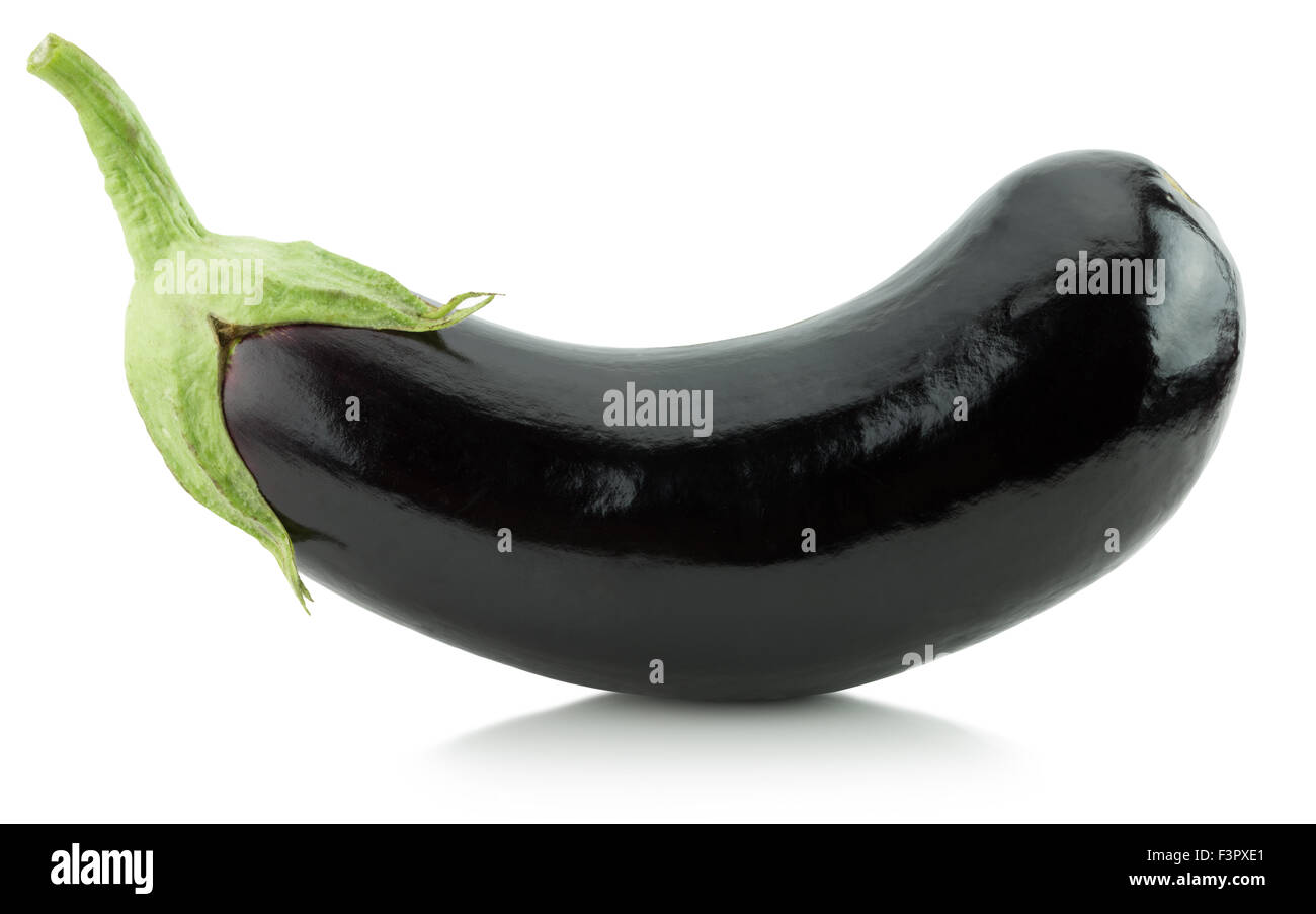 eggplant  isolated on the white background. Stock Photo