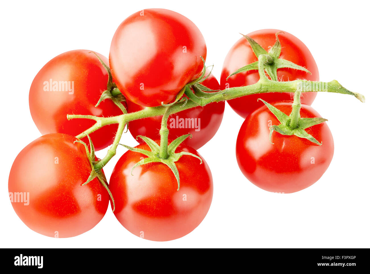 cherry tomatoes isolated on the white background. Stock Photo