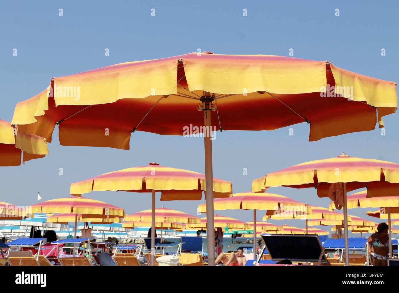Gatteo beach on the Adriatic sea in Italy Stock Photo