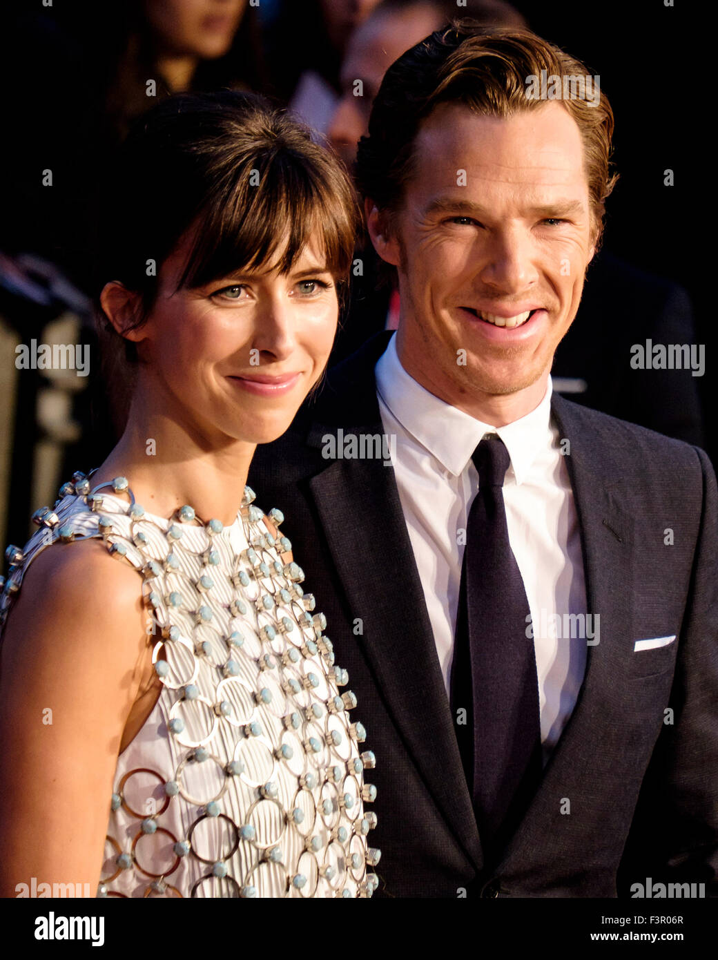 Benedict Cumberbatch with Sophie Hunter arrives on the red carpet for ...