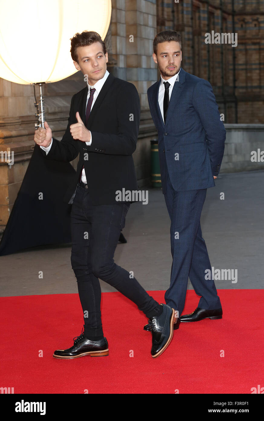 Believe In Magic Cinderella Ball held at the Natural History Museum -  Arrivals Featuring: Liam Payne, Louis Tomlinson, One Direction Where:  London, United Kingdom When: 10 Aug 2015 Stock Photo - Alamy