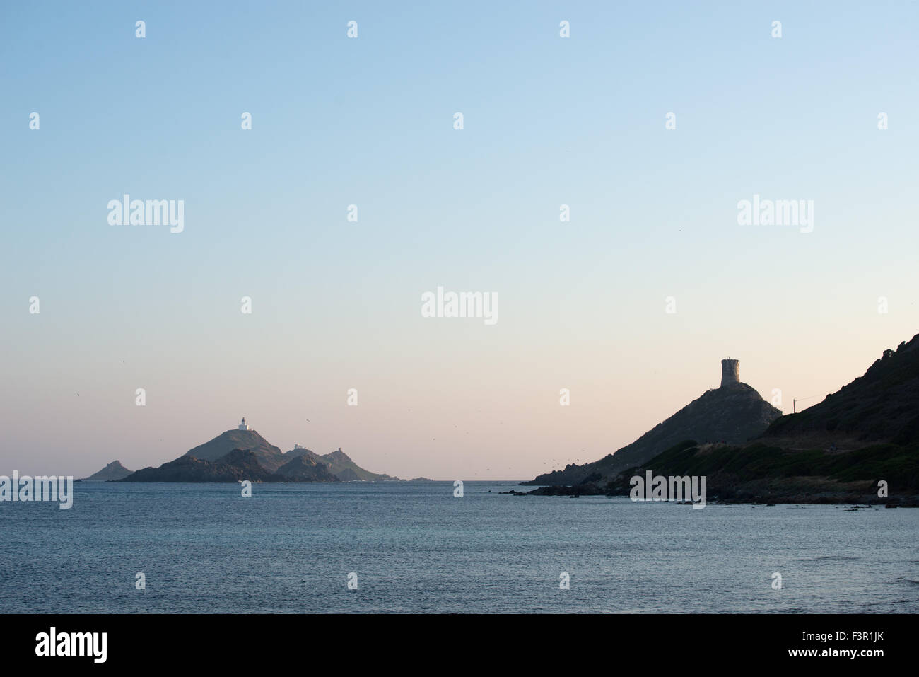 Pointe de la Parata, Iles Sanguinaires, Ajaccio, Corsica, France Stock Photo