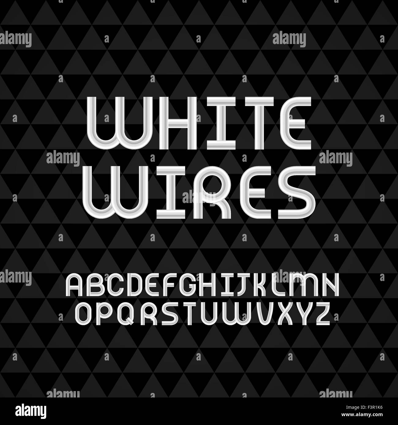 Wired wavy cable, white contour alphabet Stock Vector Image & Art - Alamy