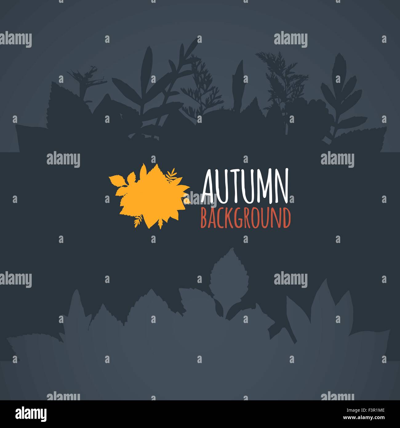 Flat autumn background, dark gray leaves Stock Vector Image & Art - Alamy