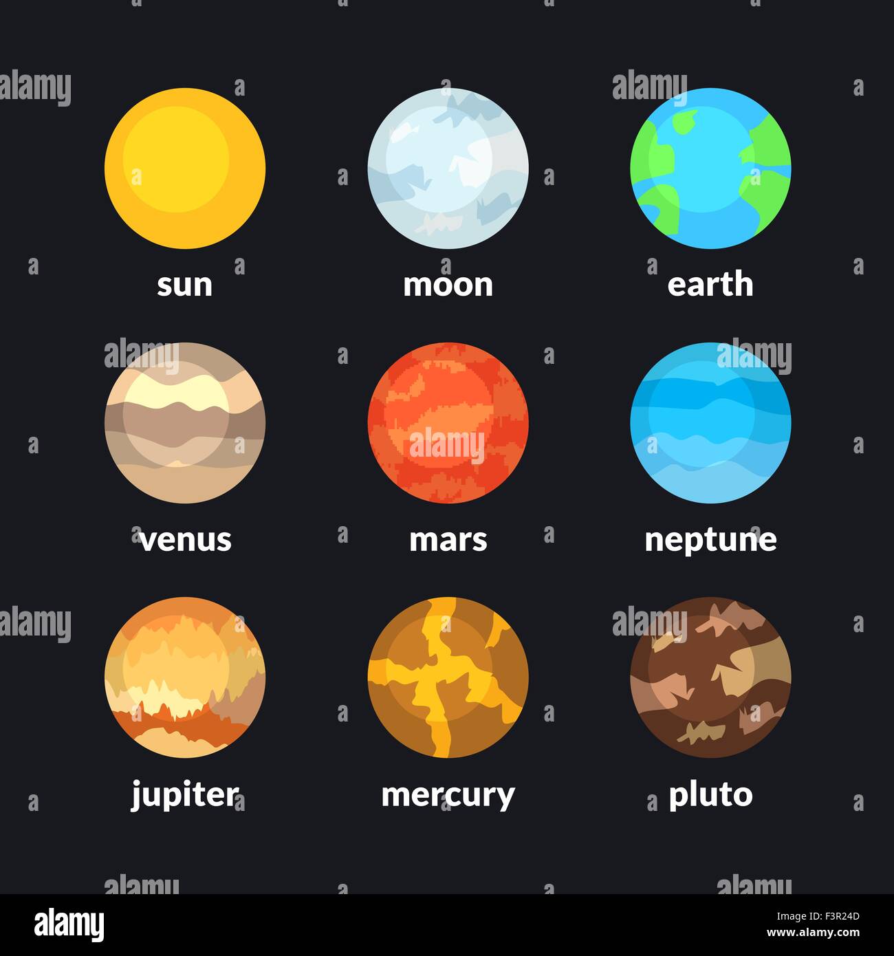 Planets of solar system Stock Vector Image & Art - Alamy