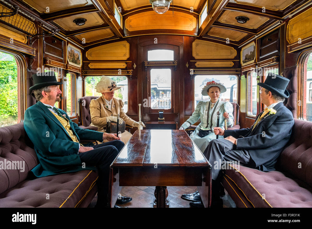 Victorian Day on the Bodmin and Wenford steam railway, Cornwall, UK Stock Photo