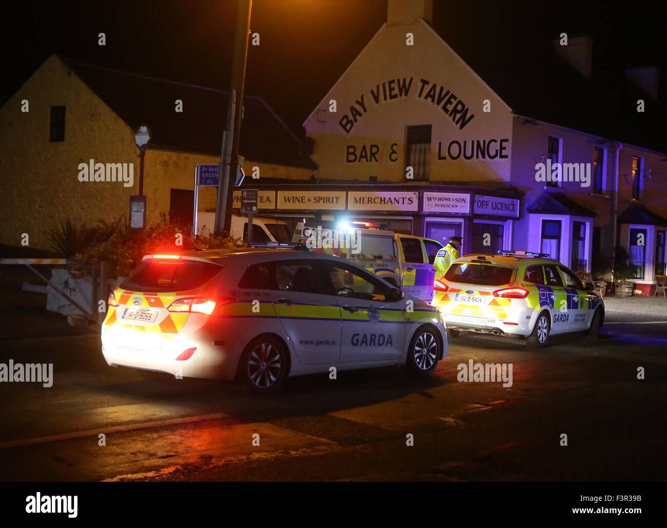 Omeath, Co. Louth, Ireland . 11th Oct, 2015. The scene in Omeath Co Louth where two people including one guard are confirmed dead. Garda turned out to what is believed to be a domestic incident around 6pm The officer killed is believed to be his middle thirties with a young family. Credit:  Steven McAuley/Alamy Live News Stock Photo
