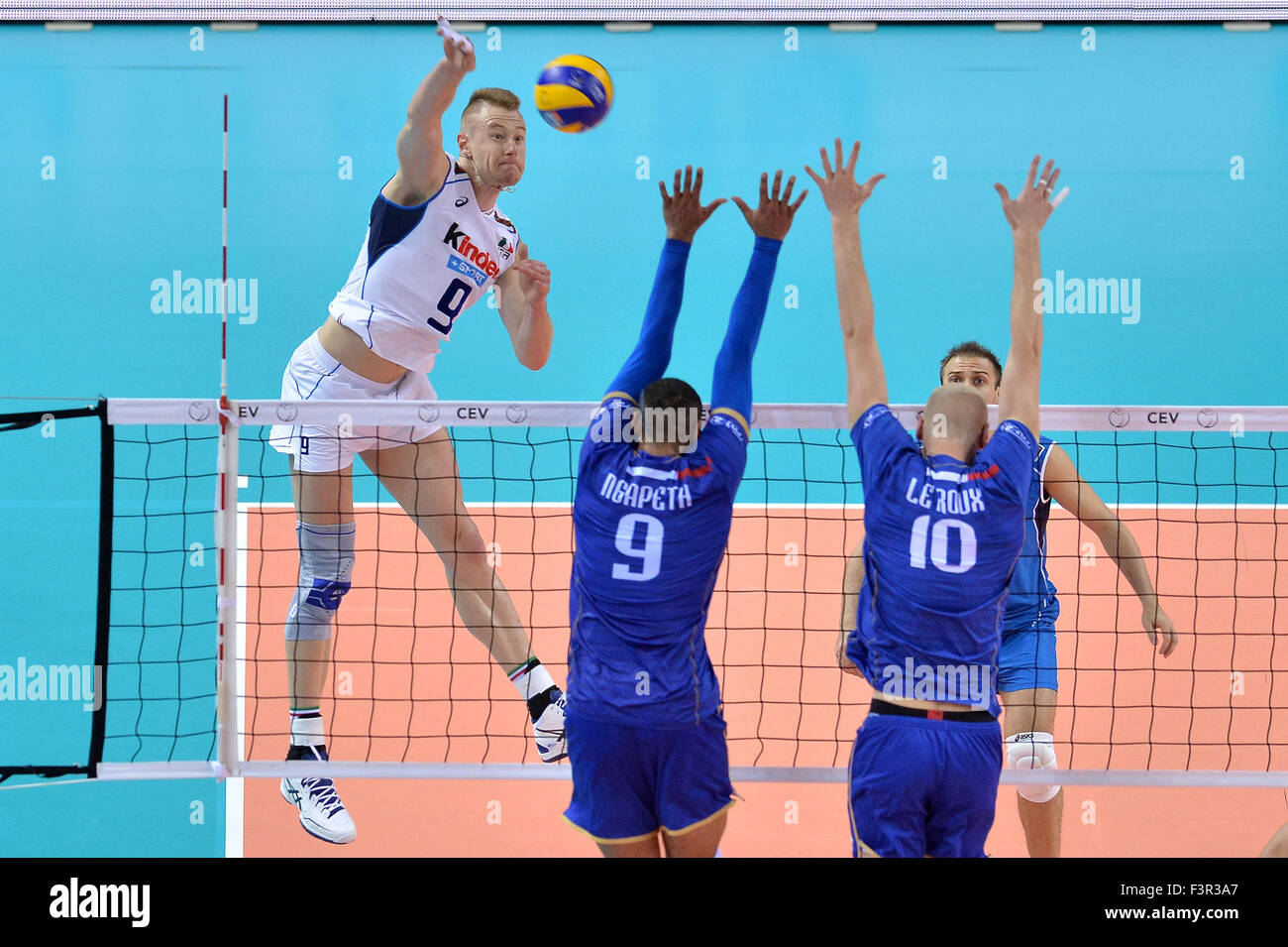 Turin, Italy. 11th Oct, 2015. 2015 Men's European Volleyball