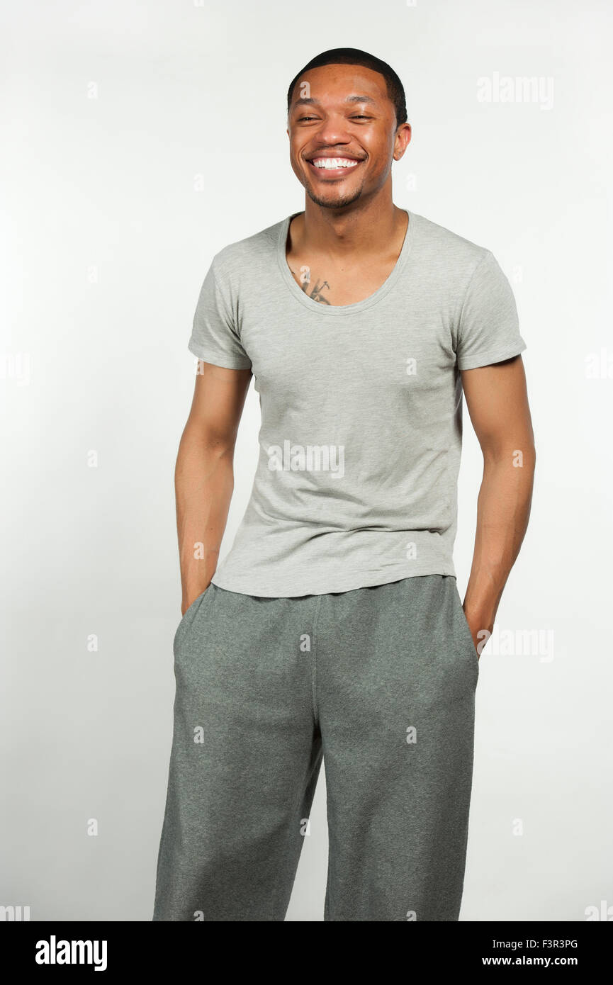 Workout happy black man hi-res stock photography and images - Alamy