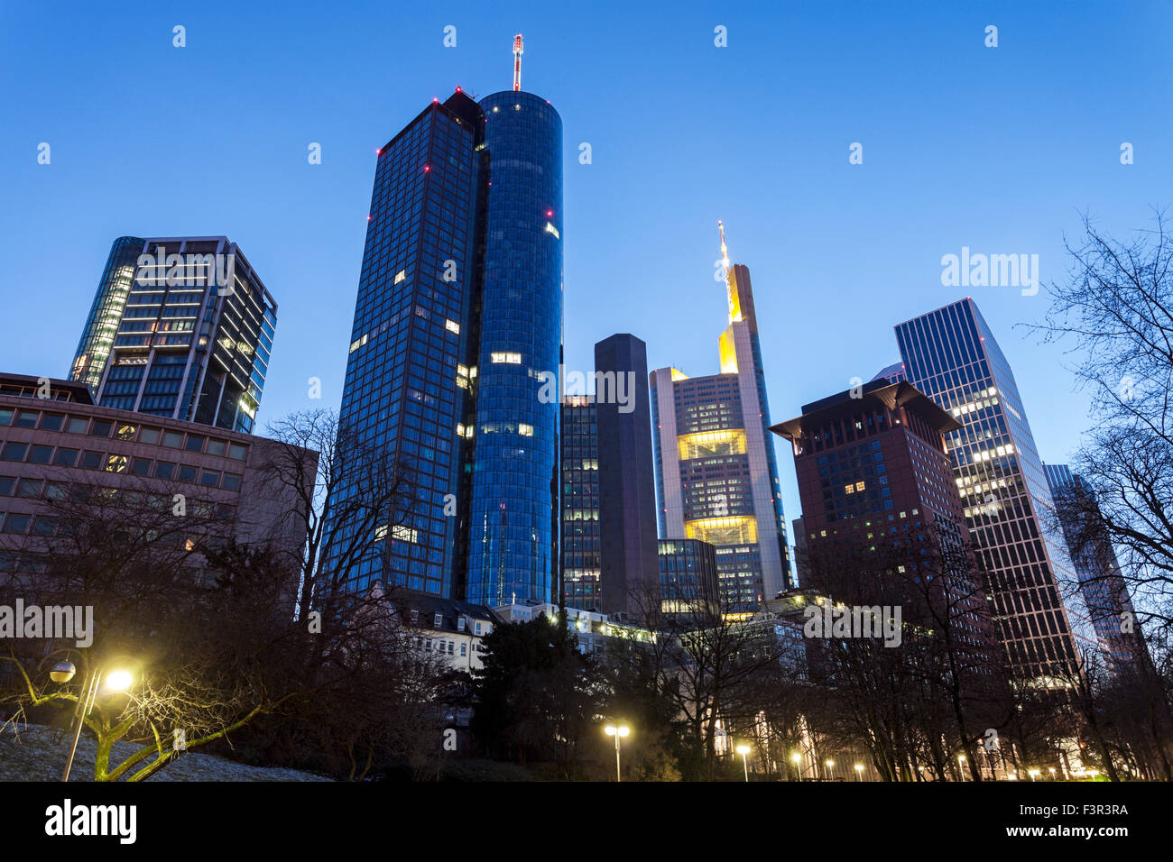 Modern architecture of downtown of Frankfurt Stock Photo