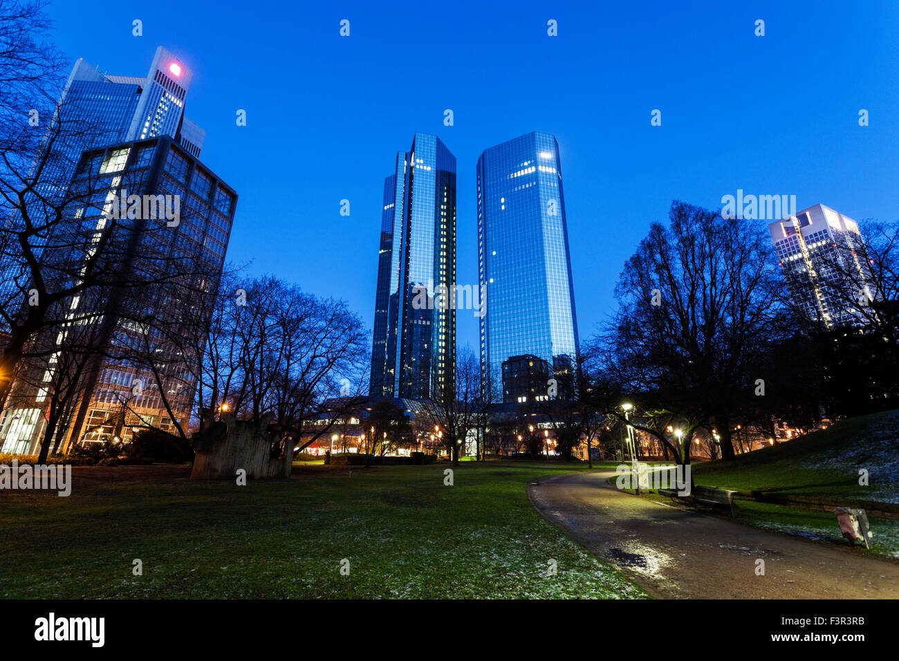 Modern architecture of downtown of Frankfurt Stock Photo