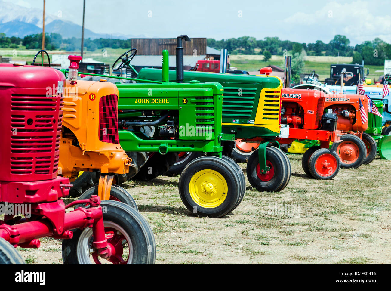 Restored antique tractors, Chaffee County Fair & Rodeo, Salida