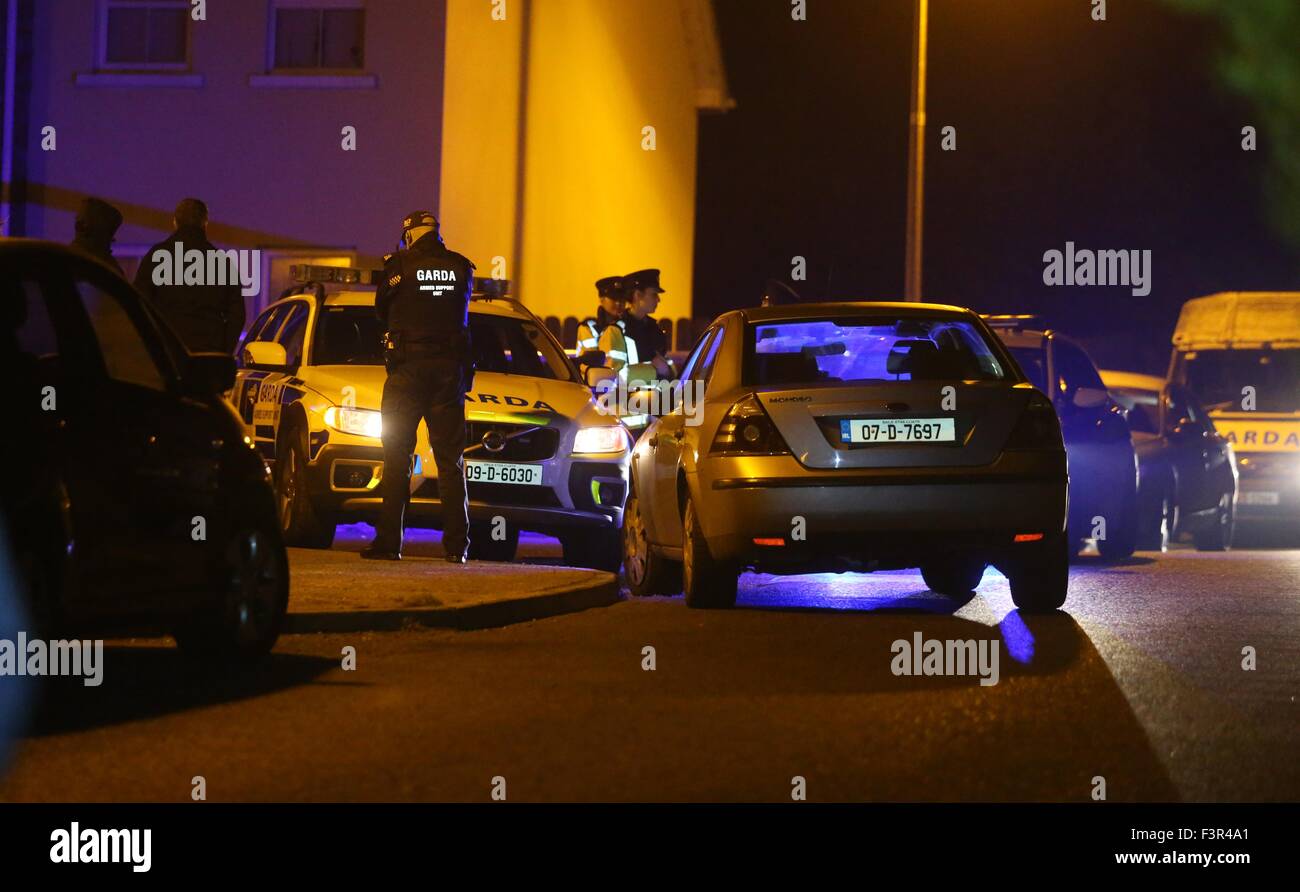 Omeath, Co. Louth, Ireland . 11th Oct, 2015. The scene in Omeath Co Louth where two people including one guard are confirmed dead. Garda turned out to what is believed to be a domestic incident around 6pm The officer killed is believed to be his middle thirties with a young family. Credit:  Steven McAuley/Alamy Live News Stock Photo