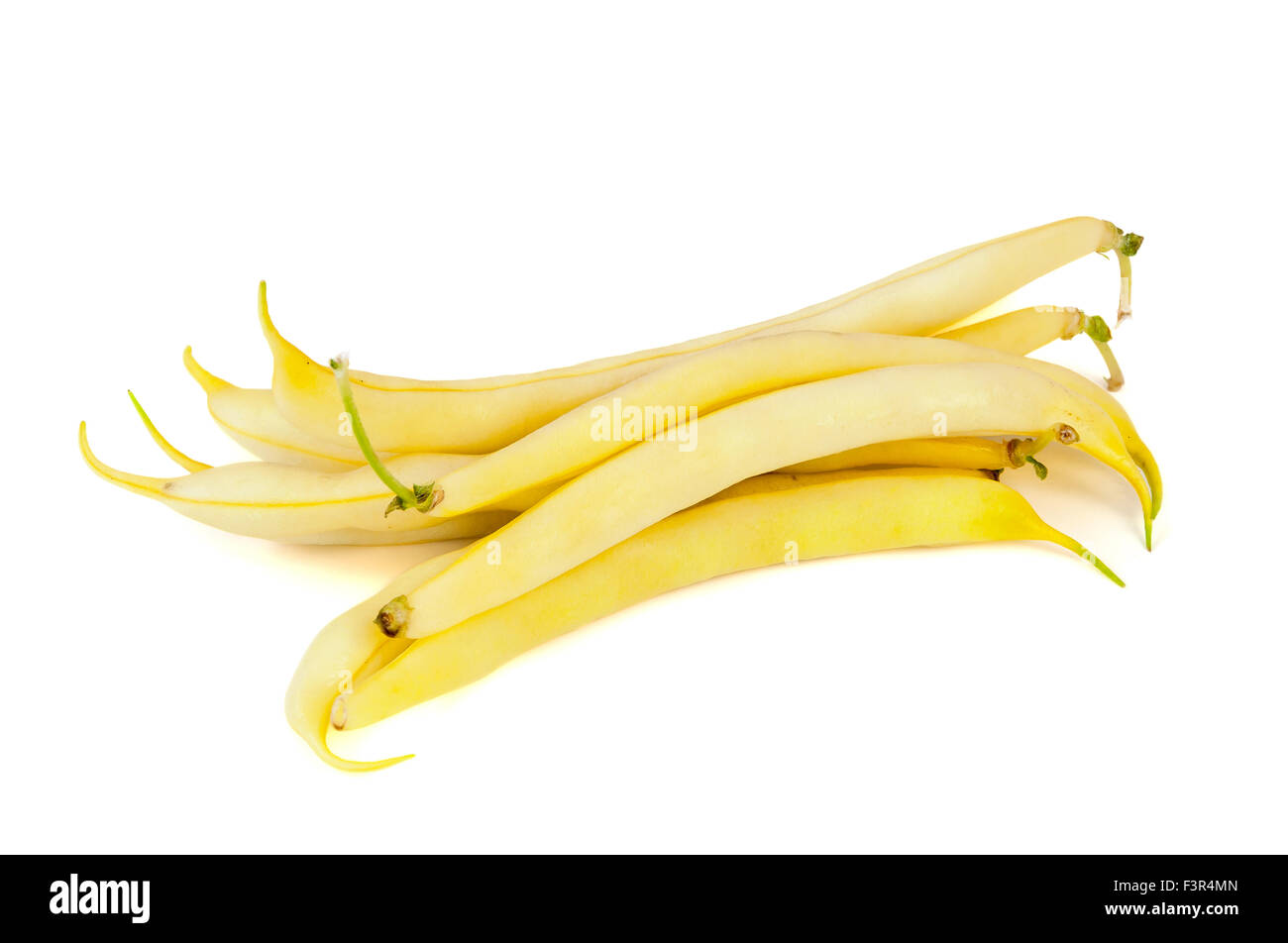 Yellow beans isolated on white background with clipping path Stock Photo