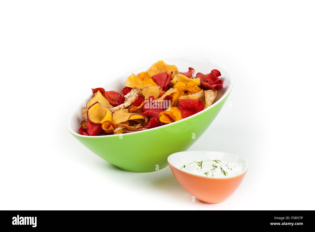 Organic Vegetable Chips Stock Photo Alamy